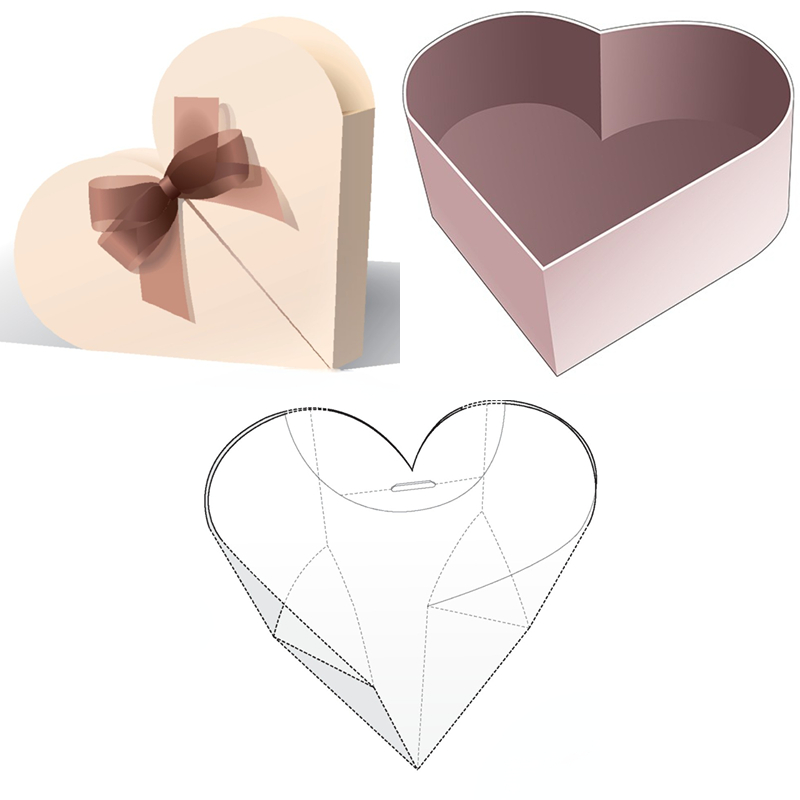 （J）Heart Paper Box