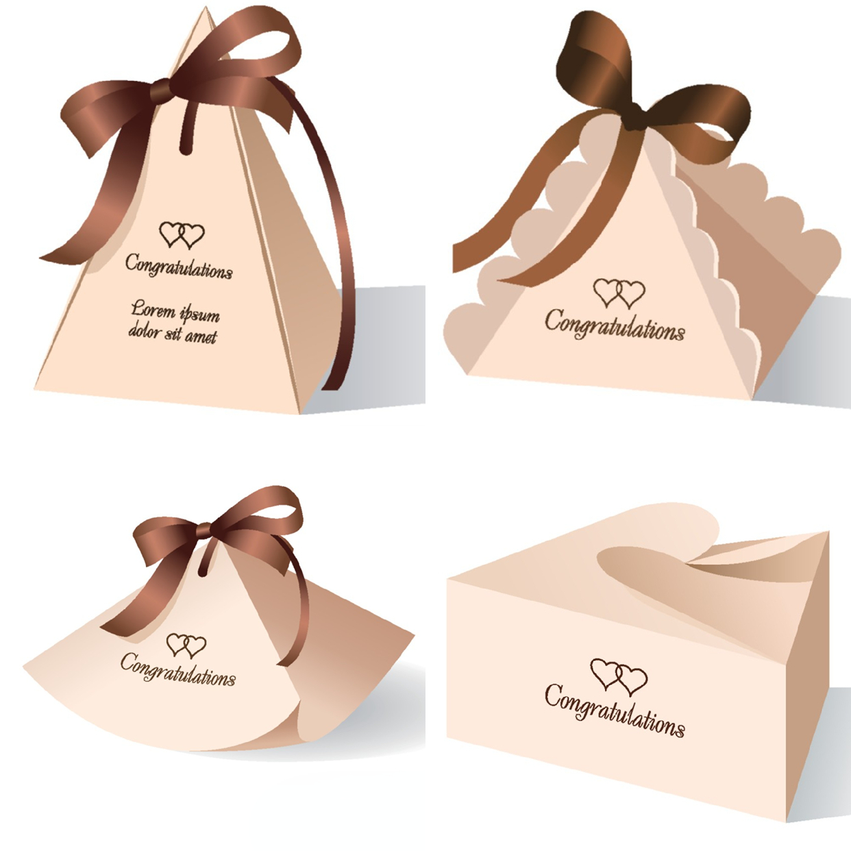 (F) Triangle Folding Paper Boxes